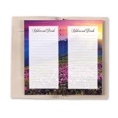 Show details for Purple Fields Guest Book - Brown