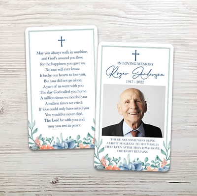 Show details for Multi Floral Religious Memorial Card