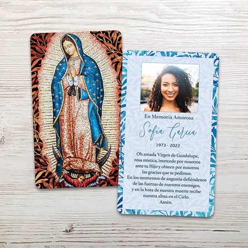 Show details for Guadalupe Mosaic Spanish Memorial Card