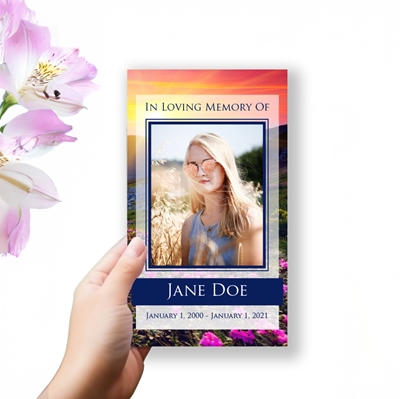 Show details for Purple Fields Trifold Program 