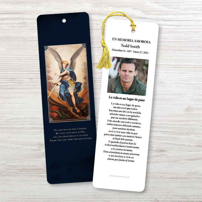Show details for St. Michael Spanish Bookmark