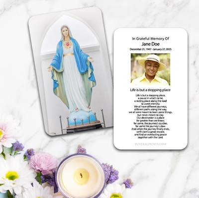 Show details for Blessed Virgin Mary Spanish Prayer Card