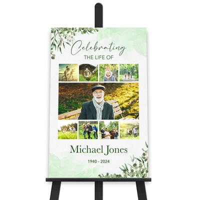 Show details for Green Watercolor Collage Poster