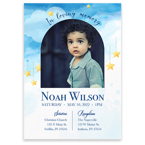 Show details for Sky Star Watercolor Invitation