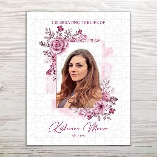 Show details for Pink Floral Puzzle