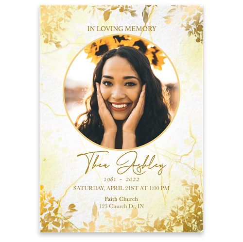 Picture of Gold Leaves Invitation