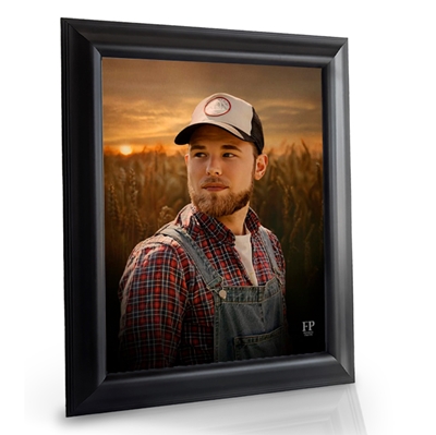 Show details for Framed Memorial Portrait - Golden Harvest Lifescape Background
