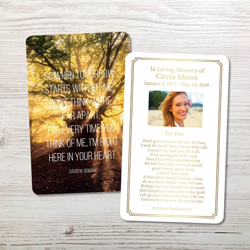 Picture of In Your Heart Premium Prayer Card