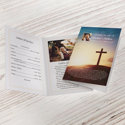 Show details for Rising Cross Funeral Program (MegaEdit)