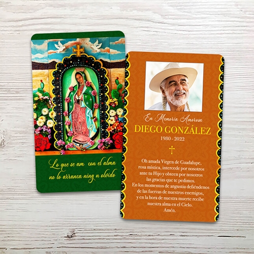 Show details for Guadalupe Art Spanish Memorial Card