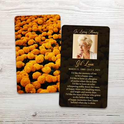 Show details for Cempasúchil English Memorial Card