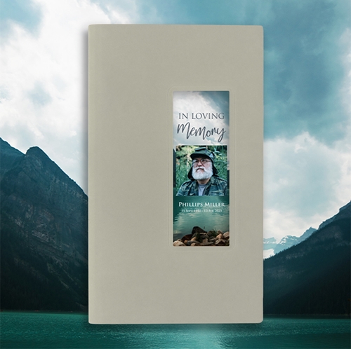 Show details for Mountain Sea Guest Book - Gray