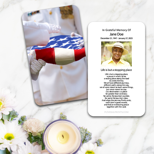 Show details for Final Honors Spanish Prayer Card