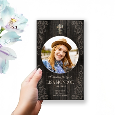 Show details for Rustic Light Brown Trifold Program 