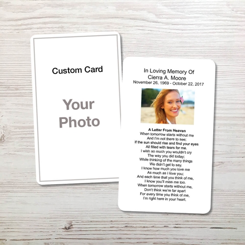 Picture of Custom Memorial Card - Guided M