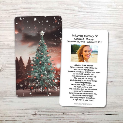 Picture of Christmas Tree Memorial Card