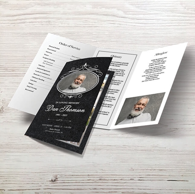 Show details for Gray Marble Memorial Package