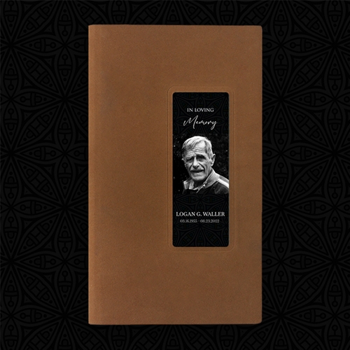 Show details for Black Silver Classic Guest Book - Brown