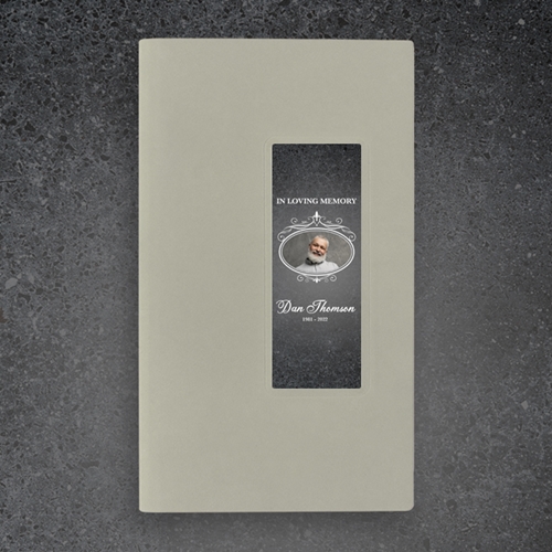 Show details for Gray Marble Guest Book - Gray