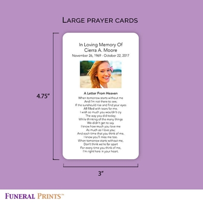 Show details for Marine Flag Large Memorial Card (3" x 4.75")