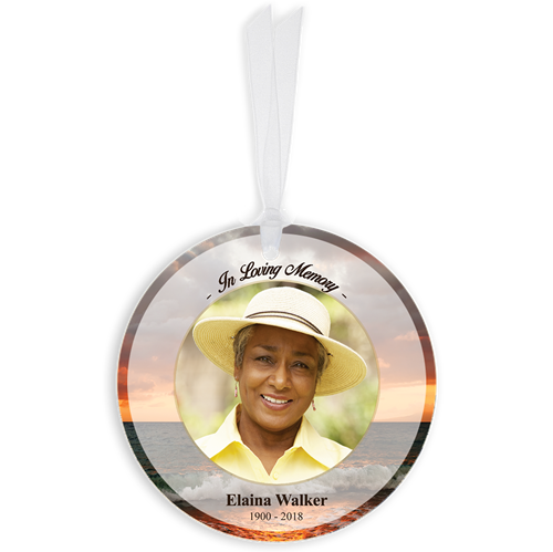 Show details for Ocean Sunset Circle Ornaments