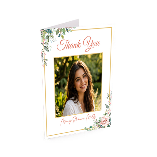 Show details for Floral Thank You Card