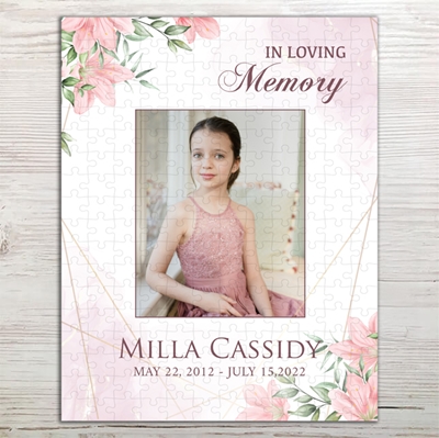 Show details for Pink Gold Floral Puzzle