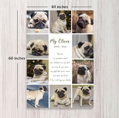Show details for 10 Photo Pet Collage Blanket