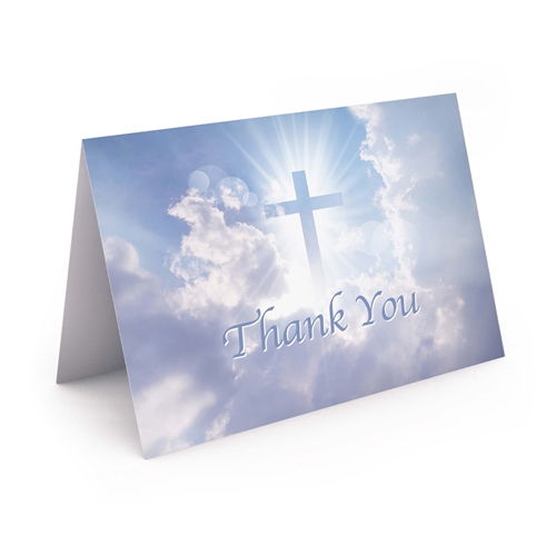 Picture of Cross in Clouds Thank You Card