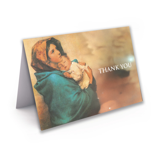 Show details for Mary & Baby Jesus 2 Thank You Card 