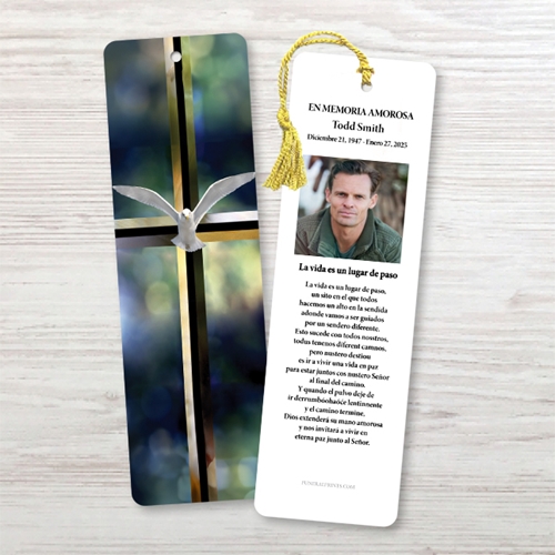 Show details for Dove & Cross Spanish Bookmark