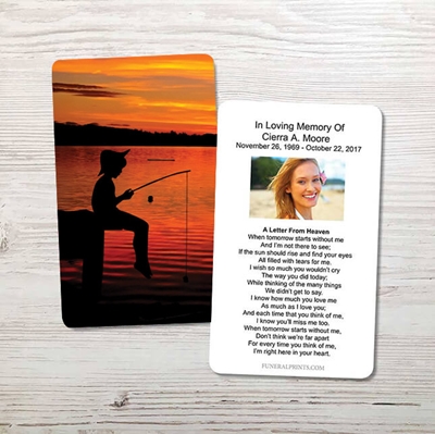 Show details for Fishing Silhouette Memorial Card