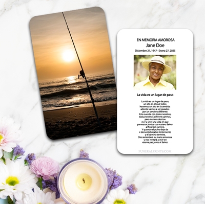 Show details for Fishing Pole Spanish Prayer Card