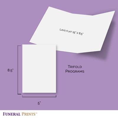 Show details for Multi Gold Floral Trifold Program 