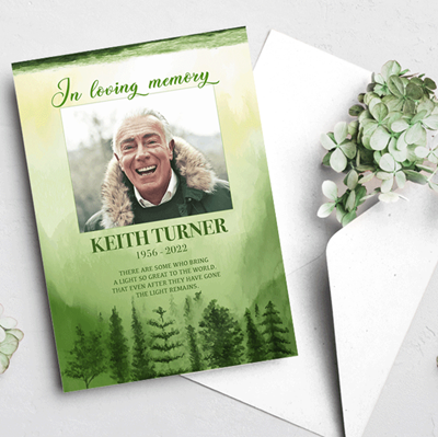 Show details for Green Scenery Watercolor Announcement