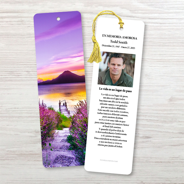 Show details for Purple Sky Spanish Bookmark