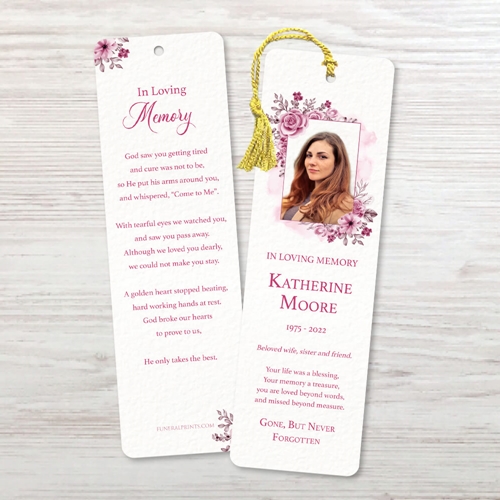Picture of Pink Floral Bookmark