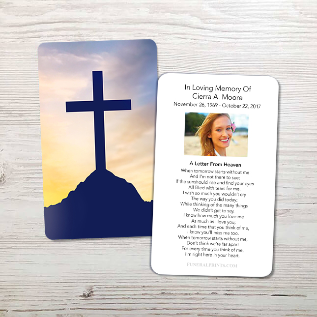 Show details for Crucifixion Religion Memorial Card