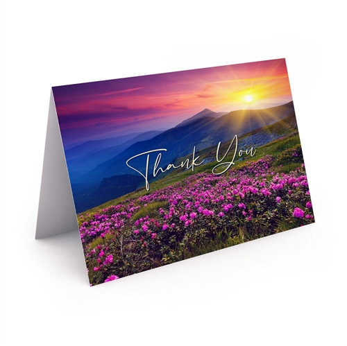 Picture of Purple Fields Thank You Card