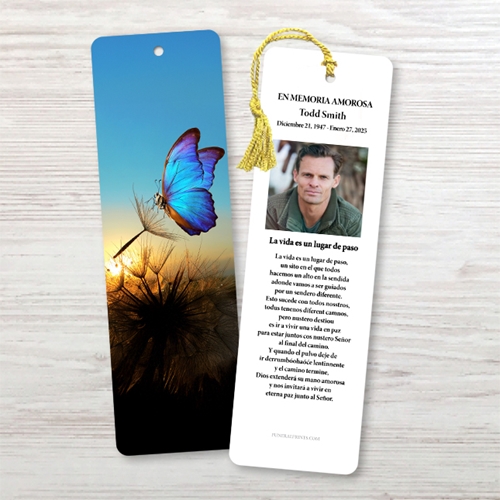 Show details for Butterfly Spanish Bookmark