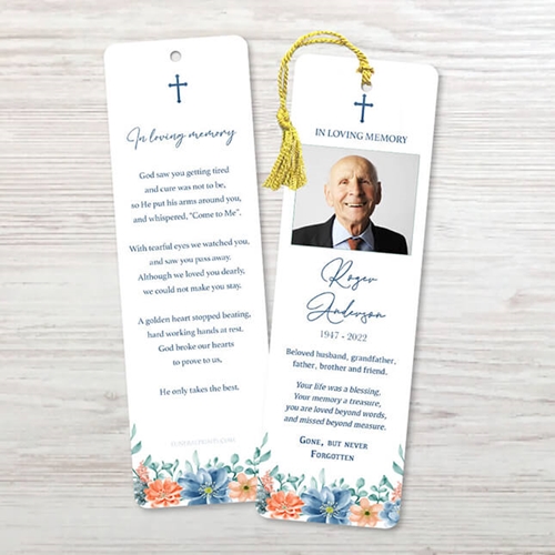 Show details for Multi Floral Religious Bookmark