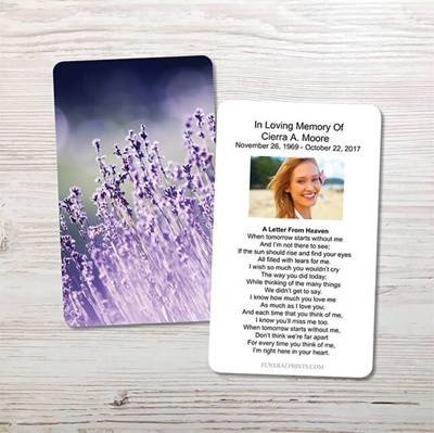 Picture of Lavender Lights Memorial Card