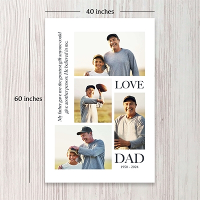 Show details for 4 Photo Collage Blanket