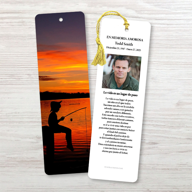 Show details for Fishing Silhouette Spanish  Bookmark