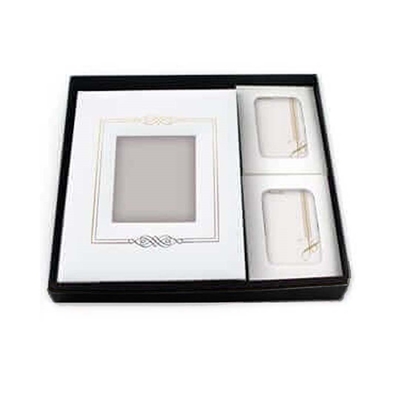 Show details for Funeral Program Frame White 6-Ring Register Book