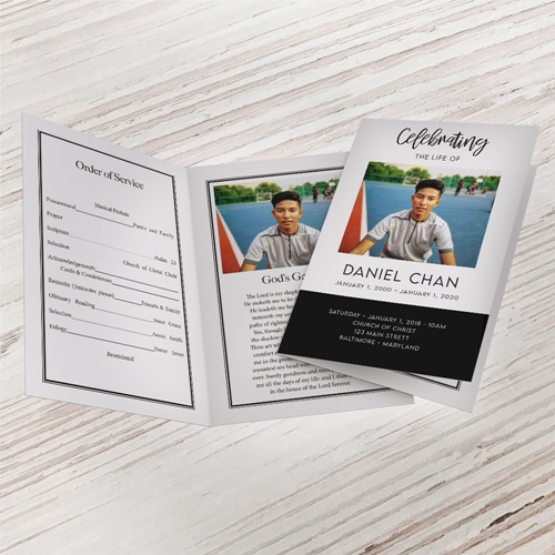 Show details for Contemporary Black Funeral Program (MegaEdit)