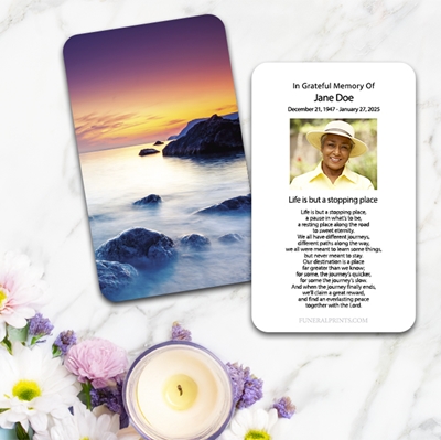 Show details for River Rocks Large Memorial Card (3" x 4.75")