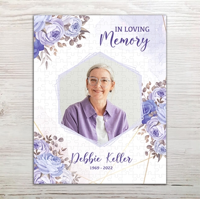 Show details for Purple Gold Floral Puzzle