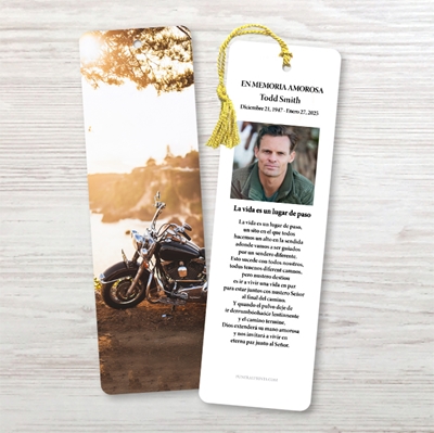 Show details for Motorcycle Spanish Bookmark