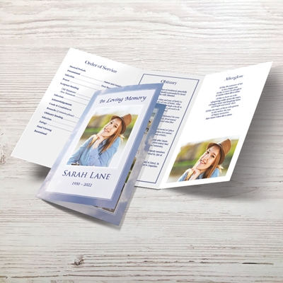 Show details for Cross in Clouds Memorial Package